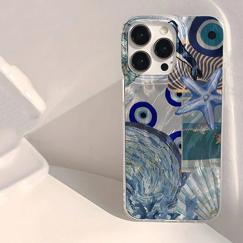 Seaside Scenery Wave Beach Pattern Phone Case for Iphone 15 16 17 14 13 12 11 Pro Max 16E 7 8 16 plus 17 Air Shockproof Cover
