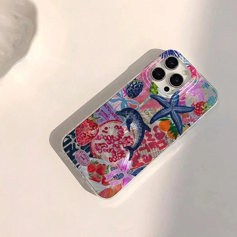 Seaside Scenery Wave Beach Pattern Phone Case for Iphone 15 16 17 14 13 12 11 Pro Max 16E 7 8 16 plus 17 Air Shockproof Cover