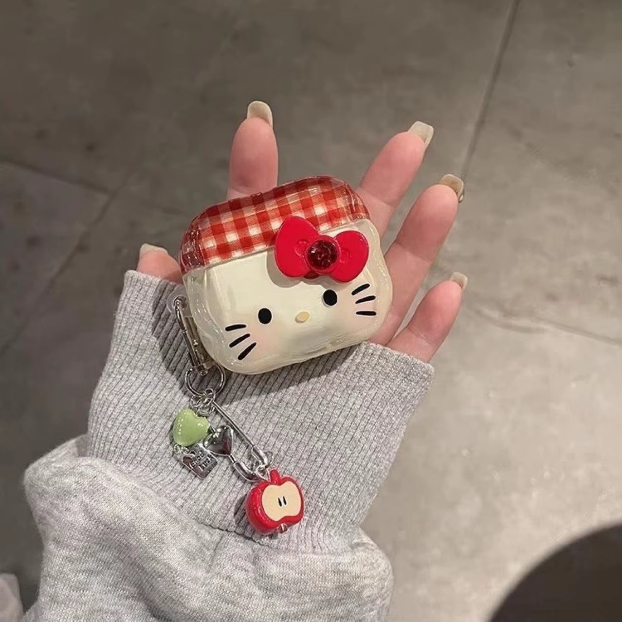 Cute Cartoon Hello Kitty Earphone Case for Apple Airpods 1, 2, 3, 4 - Stylish Protective Cover with Keychain!
