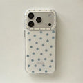 Cute Mini Floral Glitter Clear Phone Case for Iphone 15 16 17 Pro Max Aesthetic Korean INS Style Soft TPU Shockproof Protective
