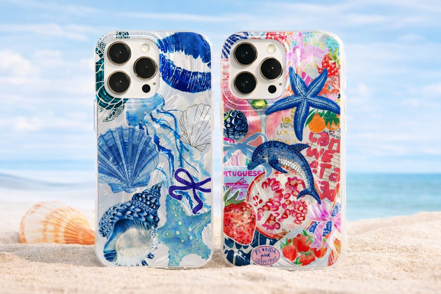 Seaside Scenery Wave Beach Pattern Phone Case for Iphone 15 16 17 14 13 12 11 Pro Max 16E 7 8 16 plus 17 Air Shockproof Cover